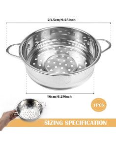 Cesta de Vapor Acero Inoxidable LNQ LUNIQI 17.5cm 2