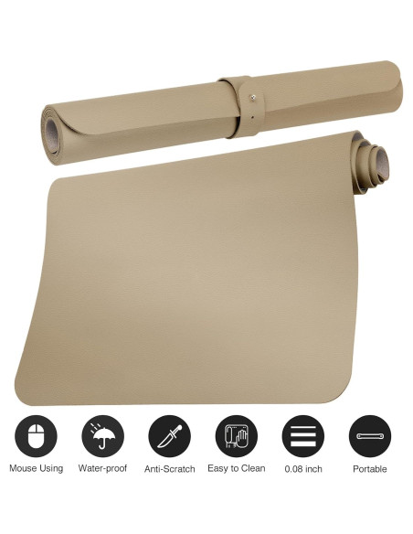 Alfombrilla de Escritorio Antideslizante Boutilon Beige 61x35.5cm