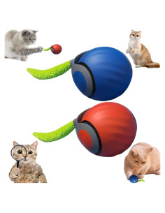 Bola de Juguete Automática para Gatos Speedy Tail 2.0 - Naranja y Azul