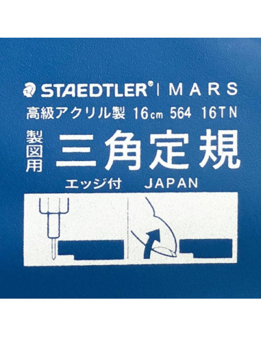 Regla Triangular Acrílica Staedtler 564 16 TN 16cm