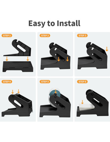 Soporte de Etiquetas Térmicas Bizggco BG-L01 Negro 20.32x13.97x15.24cm