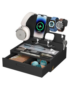 Estación de Carga de Madera Pezin & Hulin con Cajón Negro