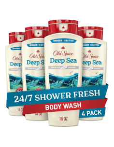 Gel de Ducha Old Spice 532 ml x 4, Aroma Minerales del Mar