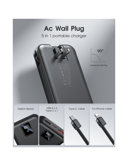 Cargador Portátil 12000mAh Shenzhen Meimei Rápido USB-C 22.5W