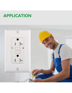 Enchufe GFCI 20A WENGART con Autocomprobación y LED 2