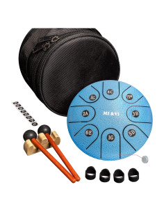 Tambor de Lluvia Oceánica MI&VI 15.24 cm Azul con Bolsa