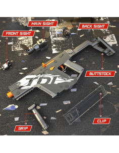 Pistola de Juguete Automática VELIYAKA con 100 Dardos y Objetivo 2