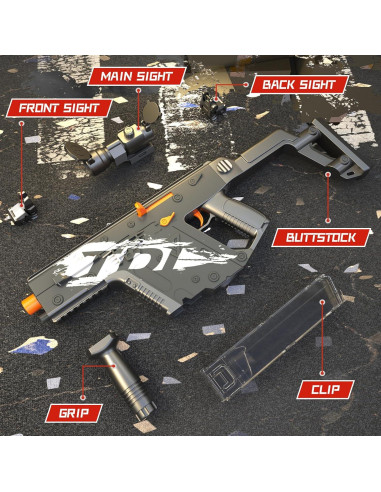 Pistola de Juguete Automática VELIYAKA con 100 Dardos y Objetivo