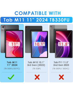 Funda de Silicona DETUOSI para Lenovo Tab M11 11" Negra 2