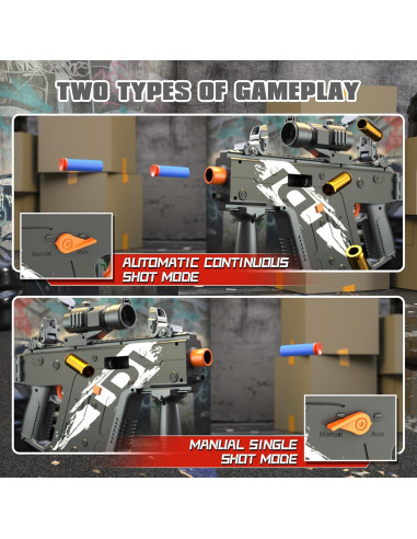 Pistola de Juguete Automática VELIYAKA con 100 Dardos y Objetivo