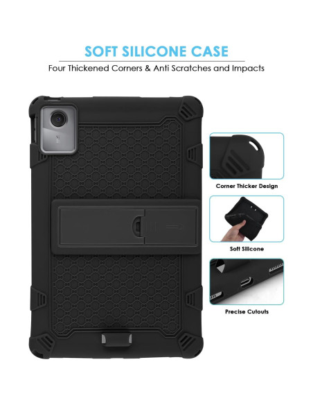 Funda de Silicona DETUOSI para Lenovo Tab M11 11" Negra