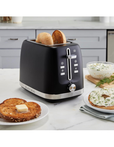Tostadora West Bend 2 Rebanadas Negra 750W Ranuras Anchas