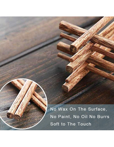 Set de 10 Pares de Palillos de Madera Ecológicos 25 cm