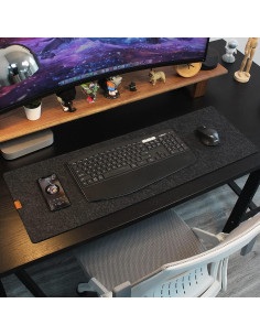 Alfombrilla de escritorio antideslizante Bright Stone 70x30cm Fieltro Negro 2