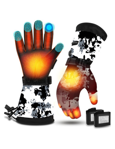 Guantes Calentados MADETEC Unisex 7.4V Impermeables Camuflaje