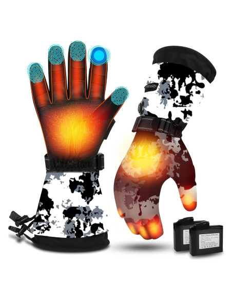 Guantes Calentados MADETEC Unisex 7.4V Impermeables Camuflaje