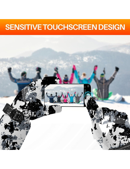 Guantes Calentados MADETEC Unisex 7.4V Impermeables Camuflaje