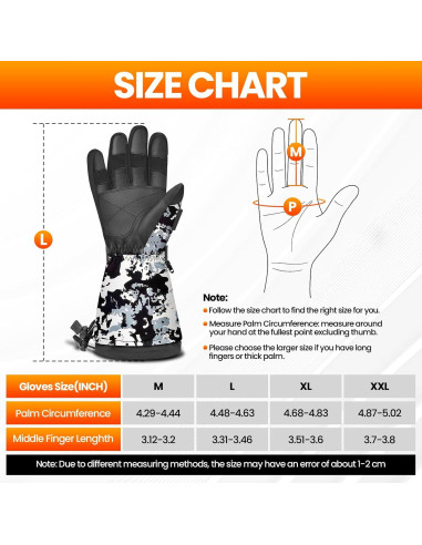 Guantes Calentados MADETEC Unisex 7.4V Impermeables Camuflaje