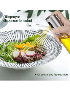 Pulverizador de Aceite Zophen 100ml Vidrio Acero Inoxidable 2