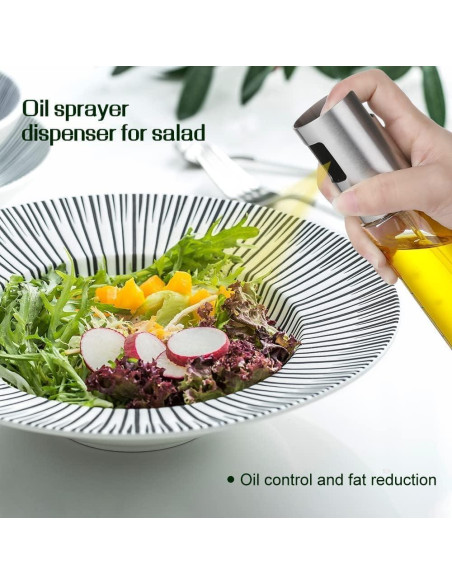 Pulverizador de Aceite Zophen 100ml Vidrio Acero Inoxidable