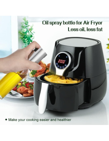 Pulverizador de Aceite Zophen 100ml Vidrio Acero Inoxidable