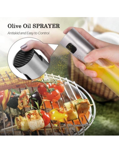 Pulverizador de Aceite Zophen 100ml Vidrio Acero Inoxidable