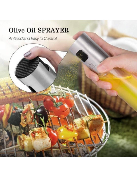 Pulverizador de Aceite Zophen 100ml Vidrio Acero Inoxidable