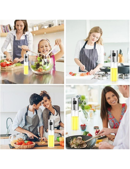 Pulverizador de Aceite Zophen 100ml Vidrio Acero Inoxidable