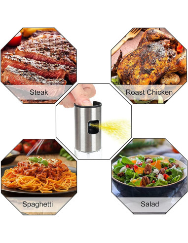 Pulverizador de Aceite Zophen 100ml Vidrio Acero Inoxidable