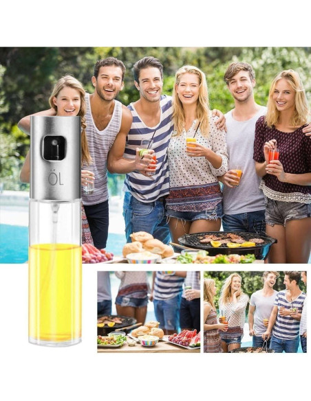 Pulverizador de Aceite Zophen 100ml Vidrio Acero Inoxidable