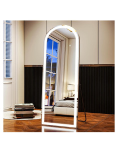 Espejo de Cuerpo Entero LED XRAMFY 144.78x53.34 cm Arqueado