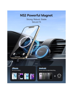 Soporte de Coche Baseus Magsafe C02 Pro Negro 25N Ajustable 2