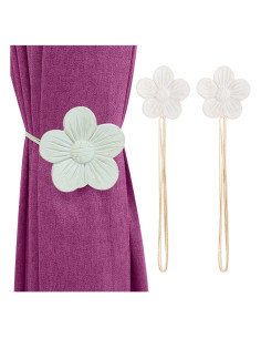 Corbata Magnética Vintage Lewondr 2 Piezas Beige para Cortinas