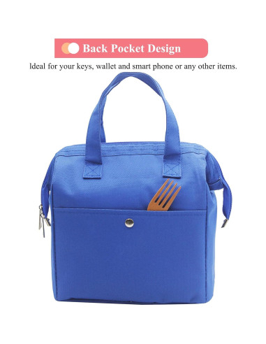 Bolsa de Almuerzo Aislada Mziart Azul 1L Térmica para Picnic