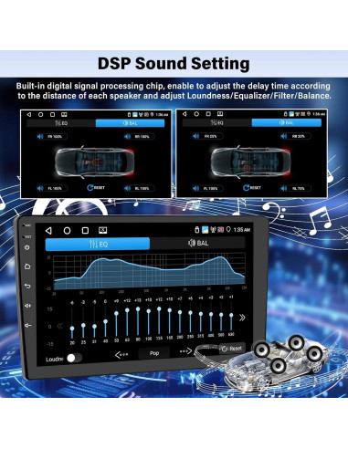 Radio de Coche Android 10.1" UNITOPSCI para Nissan Sentra 2013-2017