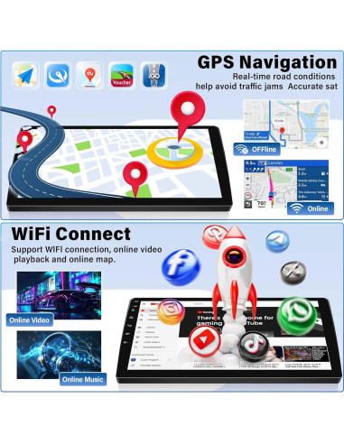 Radio de Coche Android 10.1" UNITOPSCI para Nissan Sentra 2013-2017