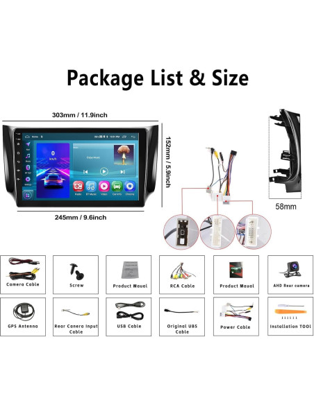 Radio de Coche Android 10.1" UNITOPSCI para Nissan Sentra 2013-2017