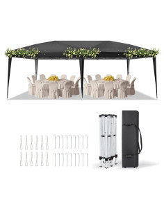 Carpa Plegable VINGLI 10x6 m Impermeable con Bolsa de Transporte