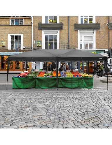 Carpa Plegable VINGLI 10x6 m Impermeable con Bolsa de Transporte