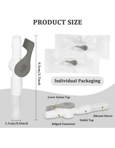 Válvula de Drenaje Urinario Opstra Yee 10 Piezas Gris