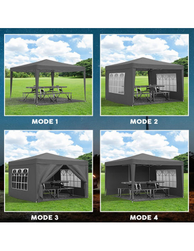 Carpa Plegable Data Science Elite 3x3m con 4 Paredes Removibles