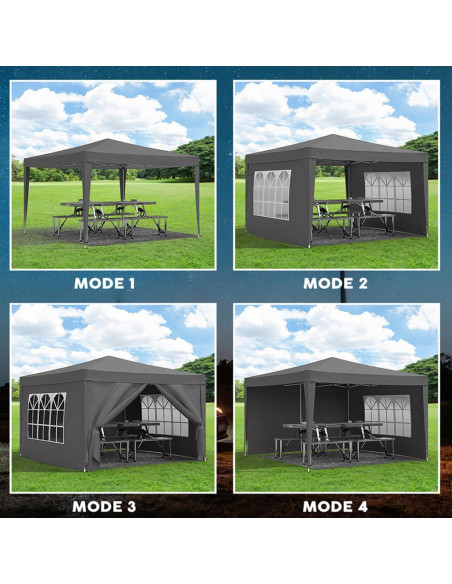 Carpa Plegable Data Science Elite 3x3m con 4 Paredes Removibles