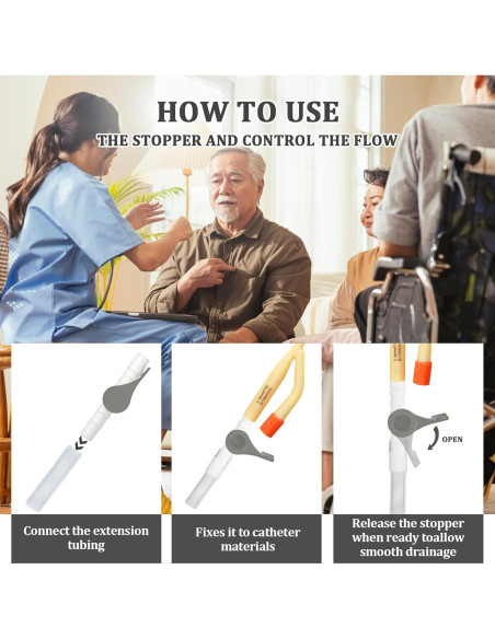 Válvula de Drenaje Urinario Opstra Yee 10 Piezas Gris