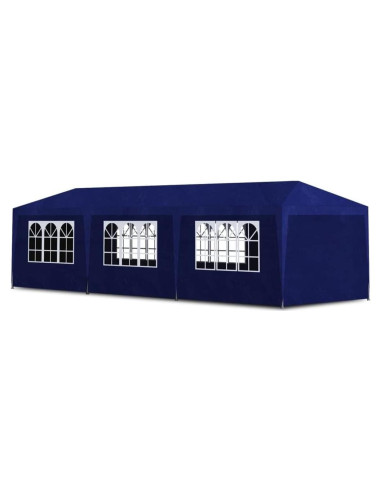 Carpa de Fiesta GeoHome 9.0x3.0m Azul Resistente al Agua