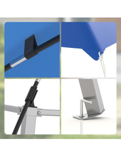 Carpa Plegable GOJOOASIS 2.44m x 2.44m Azul Impermeable 2