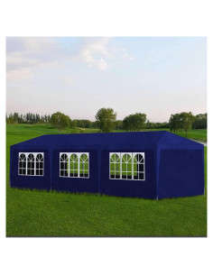 Carpa Gazebo ZQQLVOO 9.14x3.05m Azul Resistente al Agua