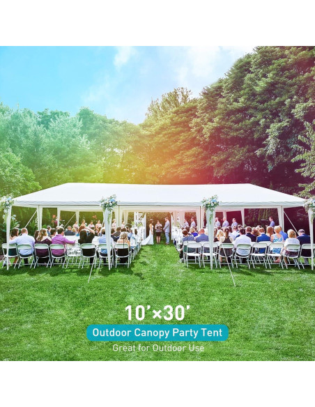 Carpa de Fiesta 3x9 m ANT SKU Blanca con Paredes Laterales