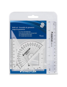 Set de Matemáticas Staedtler 4 Piezas - Geometría Precisa