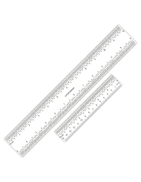Conjunto de Reglas Acrílicas BAOFALI 15cm y 30cm para Medición