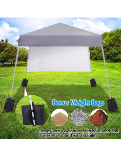 Carpa Plegable F2C 2.44x2.44m Impermeable con Bolsa y Ruedas 2